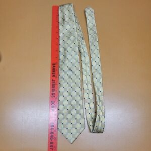 Jos. A. Bank Executive Collection Silk Tie Gold Blue Geometric Polka Dot 287